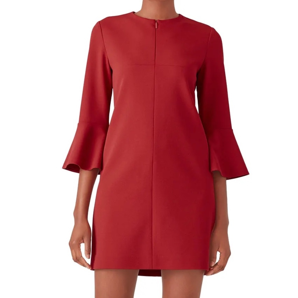 Tibi  Red/maroon Structured Crepe dress sz 6 $395